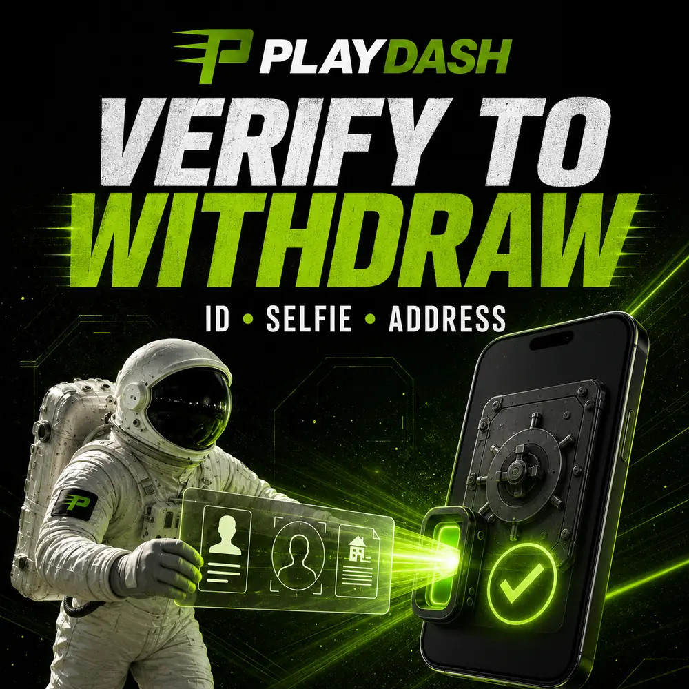 PlayDash identity verification with ID, selfie and address proof